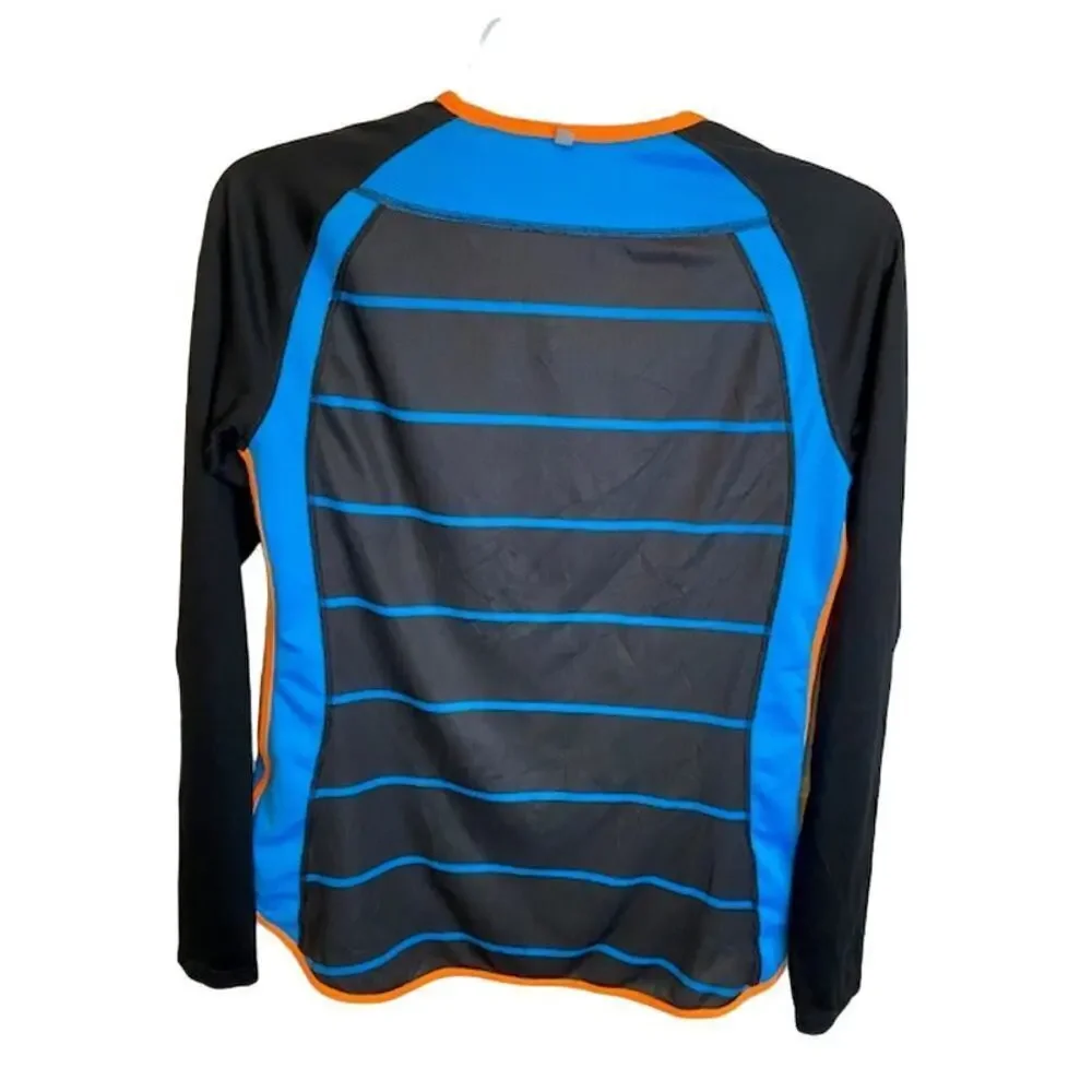Nike‎ Dri-Fit Shirt Women's Black-Blue/Orange Stripes Size Medium